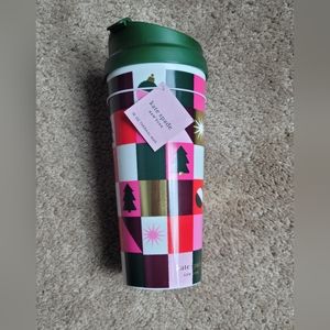 Kate Spade New York 16 Ounce Insulated Travel Mug, Holiday Theme